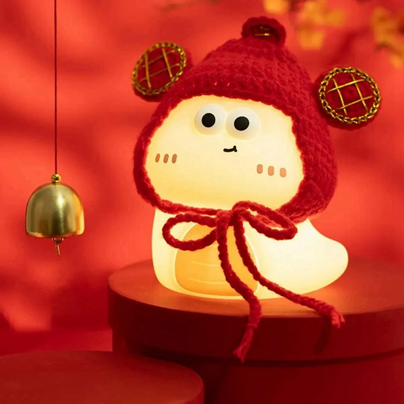 ABRE-LED Night Light Cute Snake Touch Lamp LED Night Light Soft Bedside Lamp Children's Reading Lamp