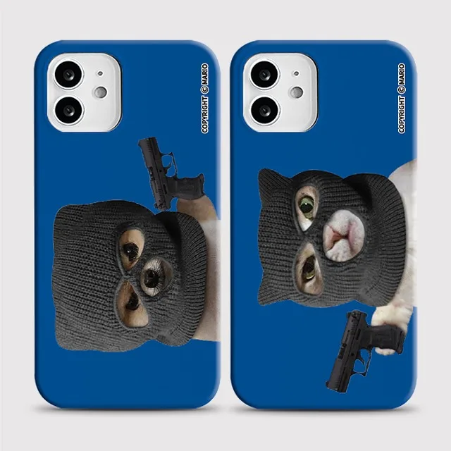 

Cool Masked Bandit Cat Phone Case for iPhone 17 16 15 14 13 12 11 Air Pro Max X XS XR XSMax 7 8 Plus Glossy Film Hard PC Cover