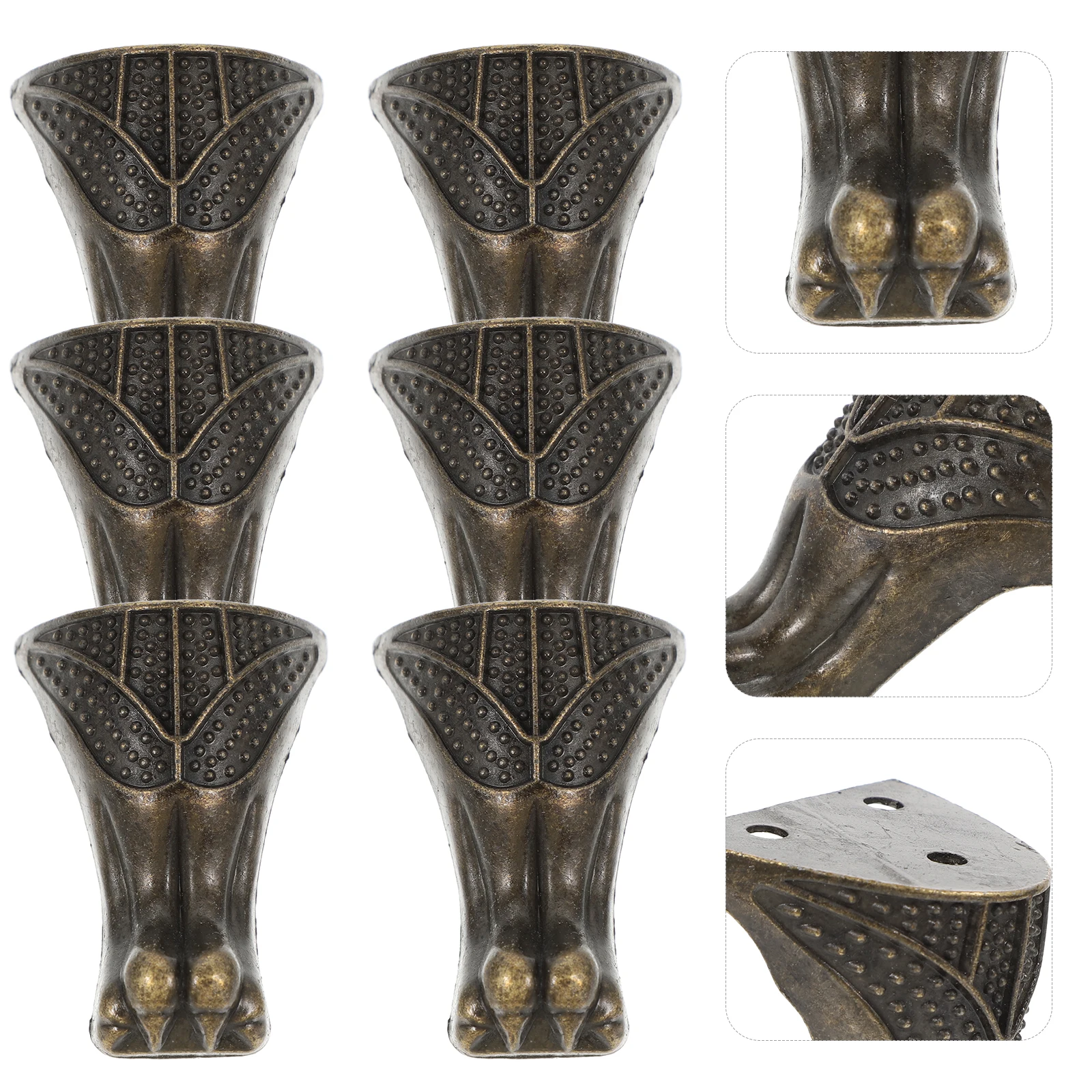

10 Pcs Zinc Alloy Corner Protectors Solid Legs Vintage Cases Decorative Feet Furniture Hardware Sturdy Durable Rust