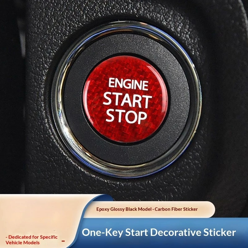 For Suzuki Grand Vitara Swift Kizashi SX4 Ignis Alto Car One-Click Start Button Protection Cover Auto Start Stop Switch Stickers