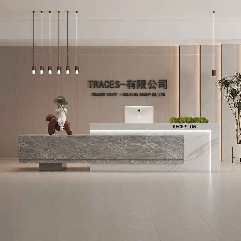 

Modern Minimalism Company Front Desk Reception Desk Beauty Salon Clothing Store Cashier mesa para computador office furniture