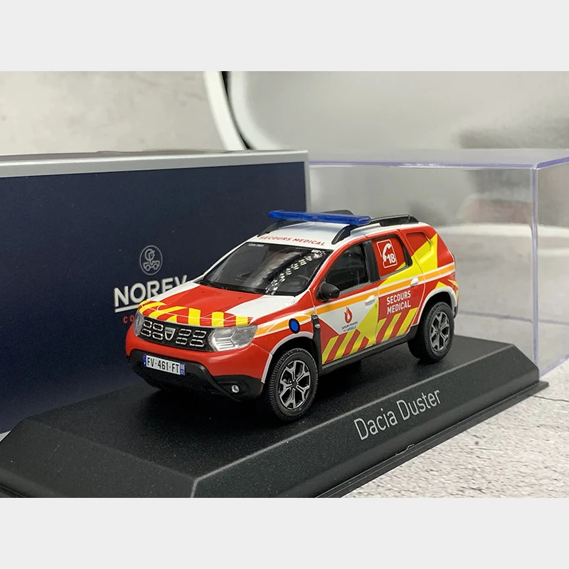Norev diecast 1/43 escala vintage dacia espanador motor de bombeiros polícia liga modelo carro coleção exibição brinquedo presente lembrança