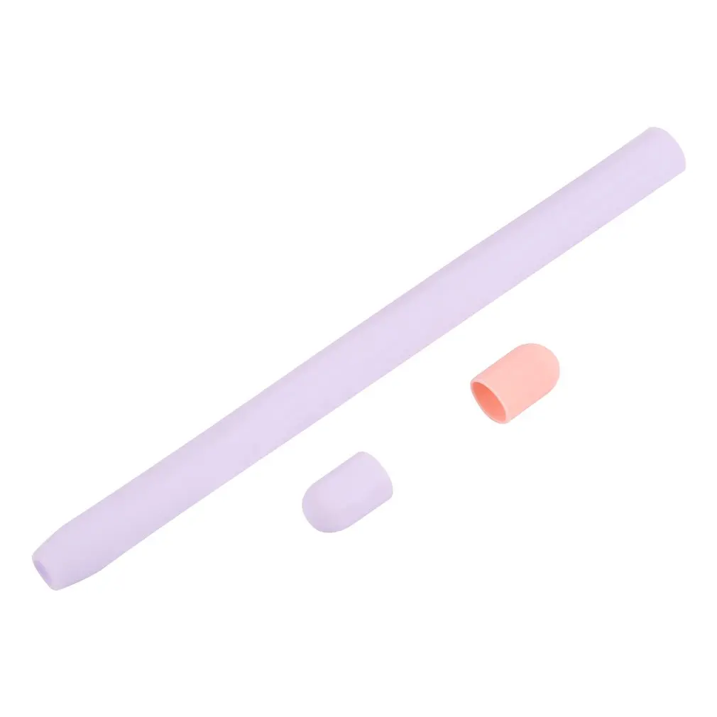 غطاء القلم سيليكون القلم الحال بالنسبة أبل قلم رصاص اللوحي عدم الانزلاق المضادة للسقوط أقلام اللمس مع 2 المنقار الأكمام واقية القلم