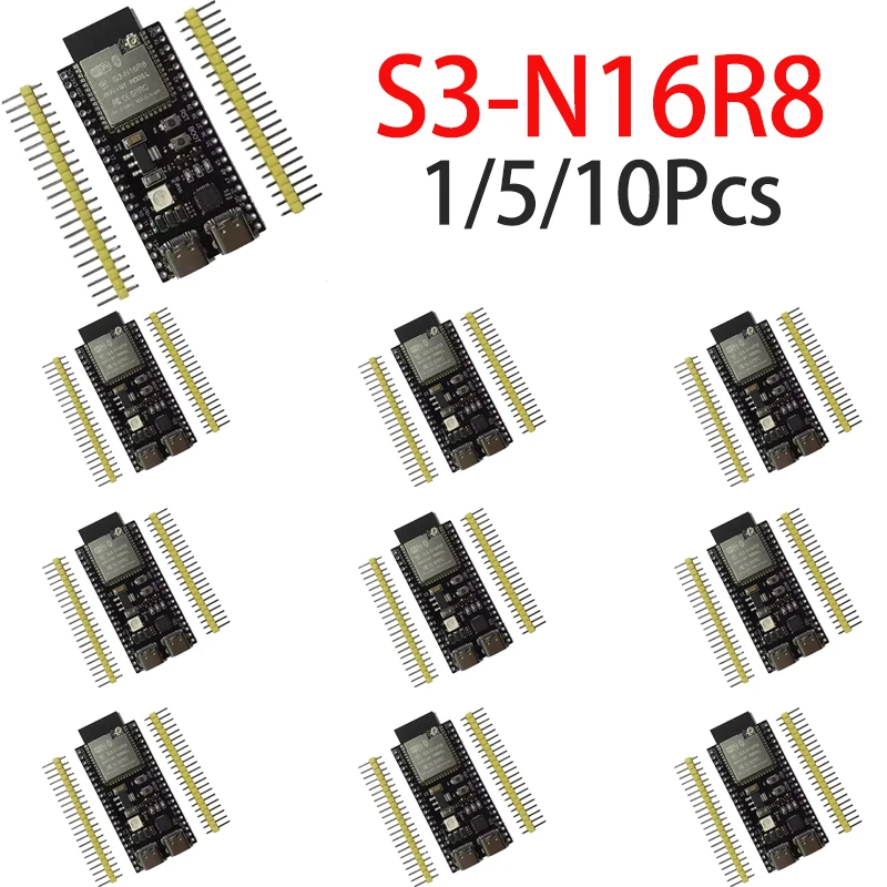 1/5/10Pcs ESP32 S3 Development Board With Onboard S3 N16R8 Module AI Voice Chat Robot Learning Development Board