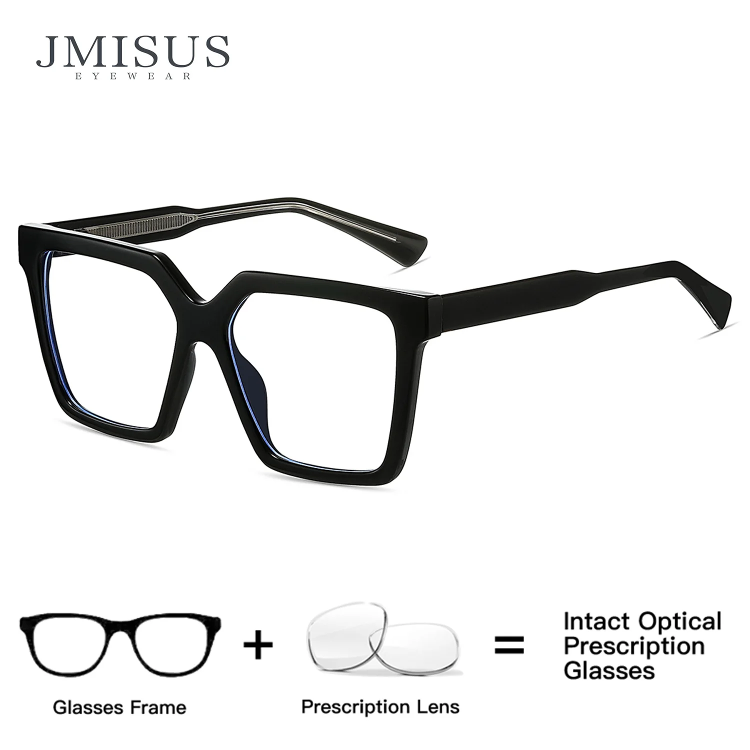 

JMISUS Handmade Acetate Square Progressive Multifocal Glasses Woman Anti-Blue Ray Photochromic Butterfly Prescription Eyewear