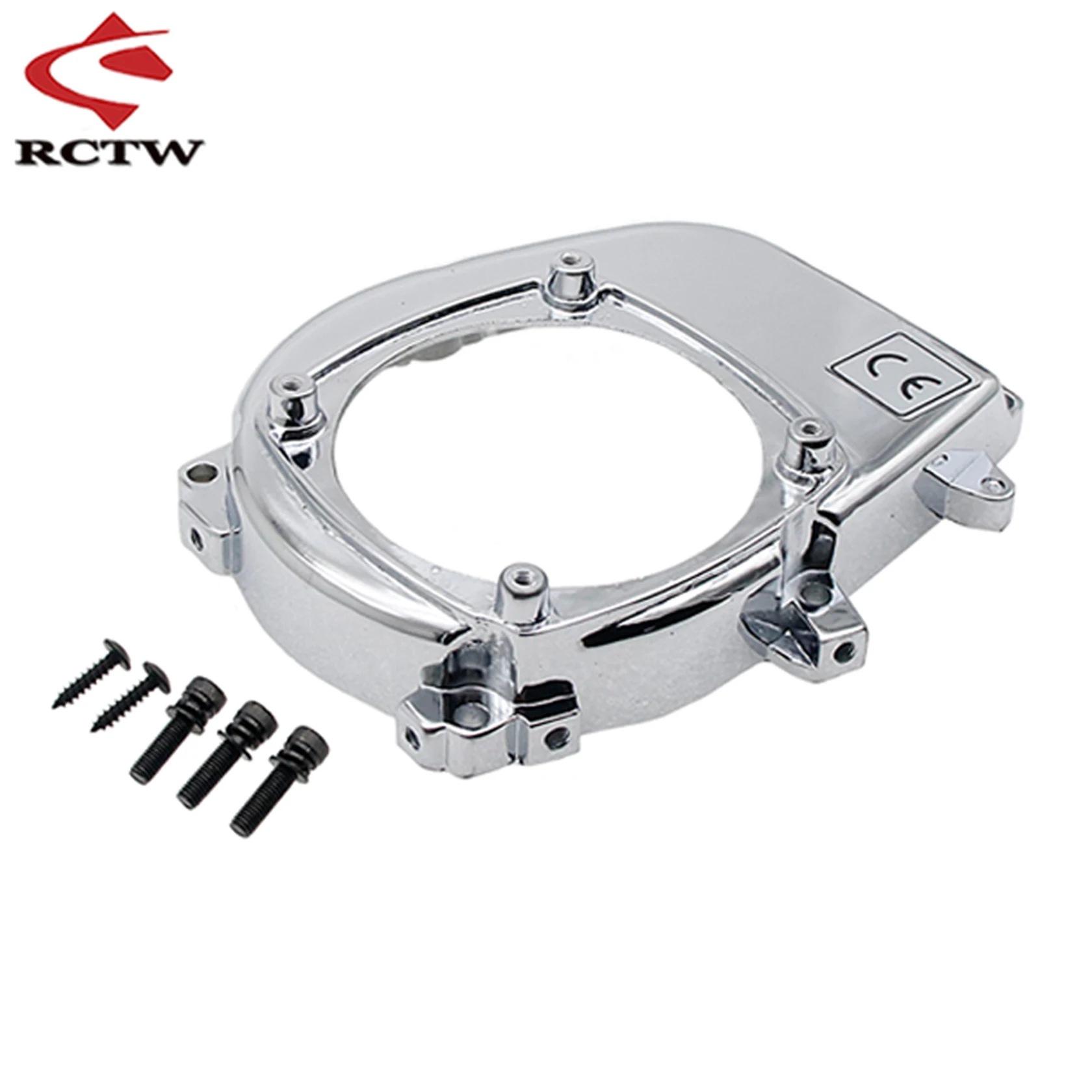 Chromowana osłona wentylatora koła zamachowego pasuje do silnika Zenoah Cy 23cc-36cc do 1/5 Hpi Rovan King Motor Baja 5b Ss 5t 5sc Losi 5ive T Rc Car Parts