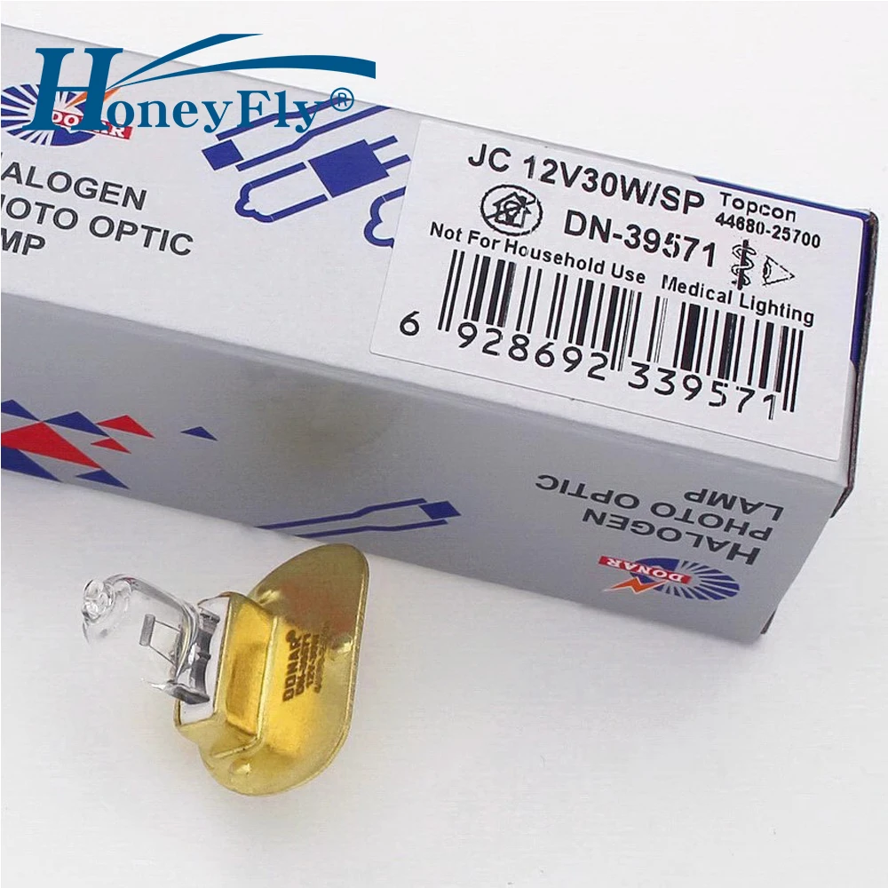 HoneyFly Microscope Slit Halogen Lamp G4 JC 12V 30W Warmwhite Clear Lighting Bulb for Topcon 44680-25700 SL-D7/D8/D8Z