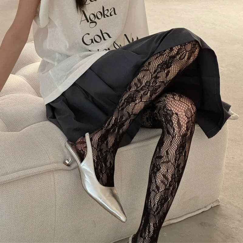 Sexy Women Gothic Tights Pantyhose Striped Pattern Stockings Y2K Nightclub Stockings Pantyhose Fantasy Fancy Tights for Women