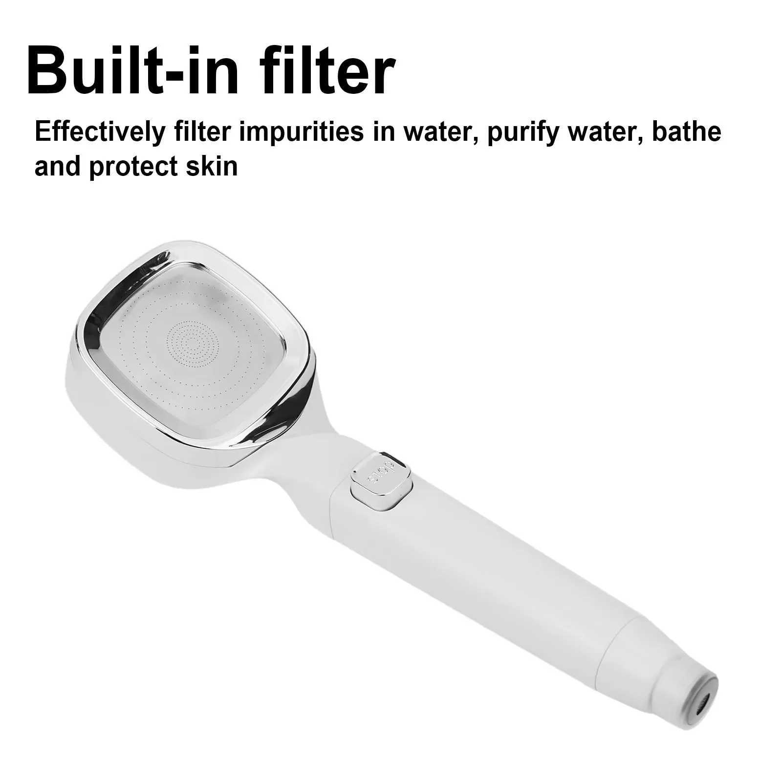 

Насадка для душа из АБС-пластика, 4 режима, встроенный фильтр, насадка для душа высокого давления, насадка-распылитель с кнопкой включения/выключения