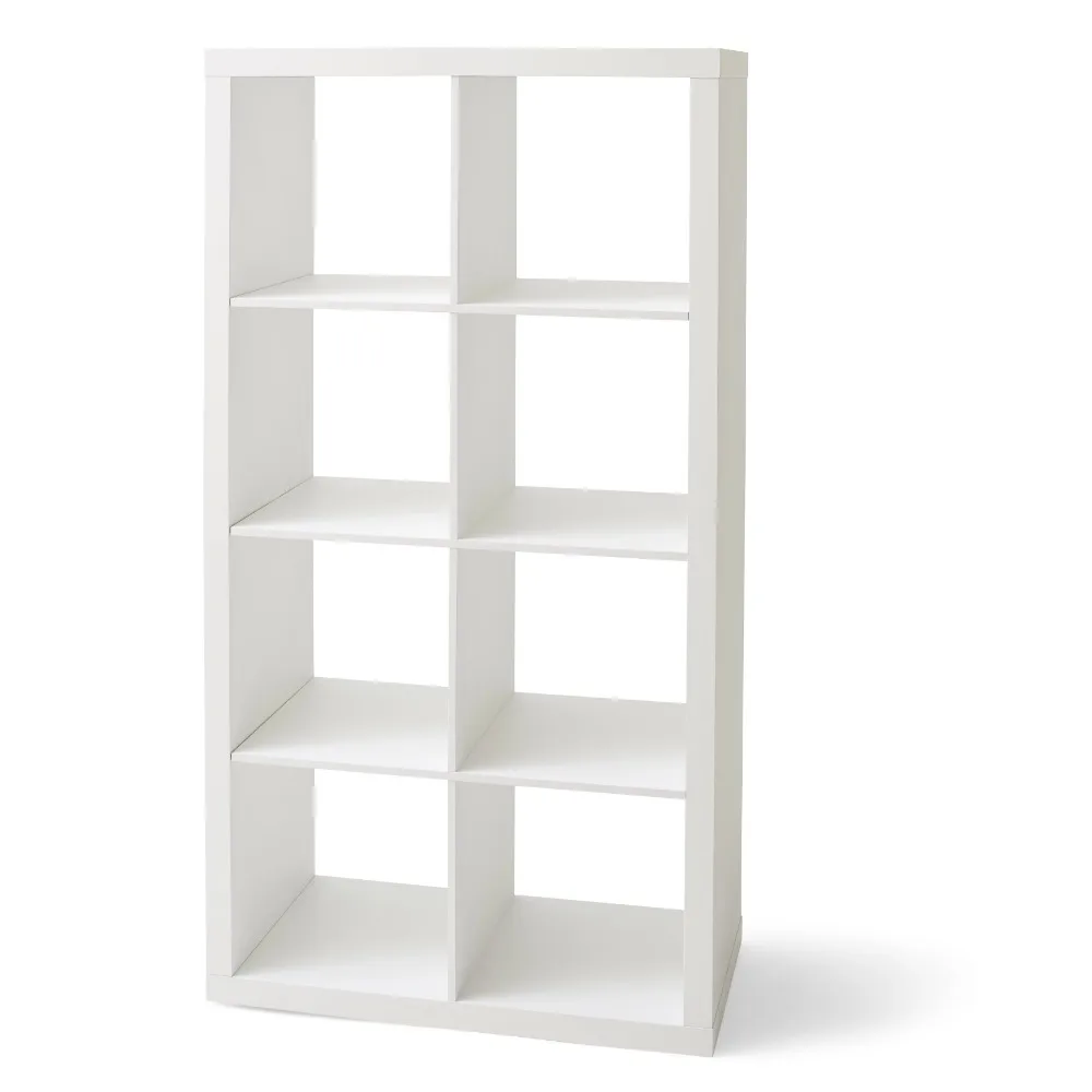 Bookshelf Furniture 8-Cube Storage Organizer Library Shelf Modern Living Room Furniture Librero Bookcase & Magazine Racks Home