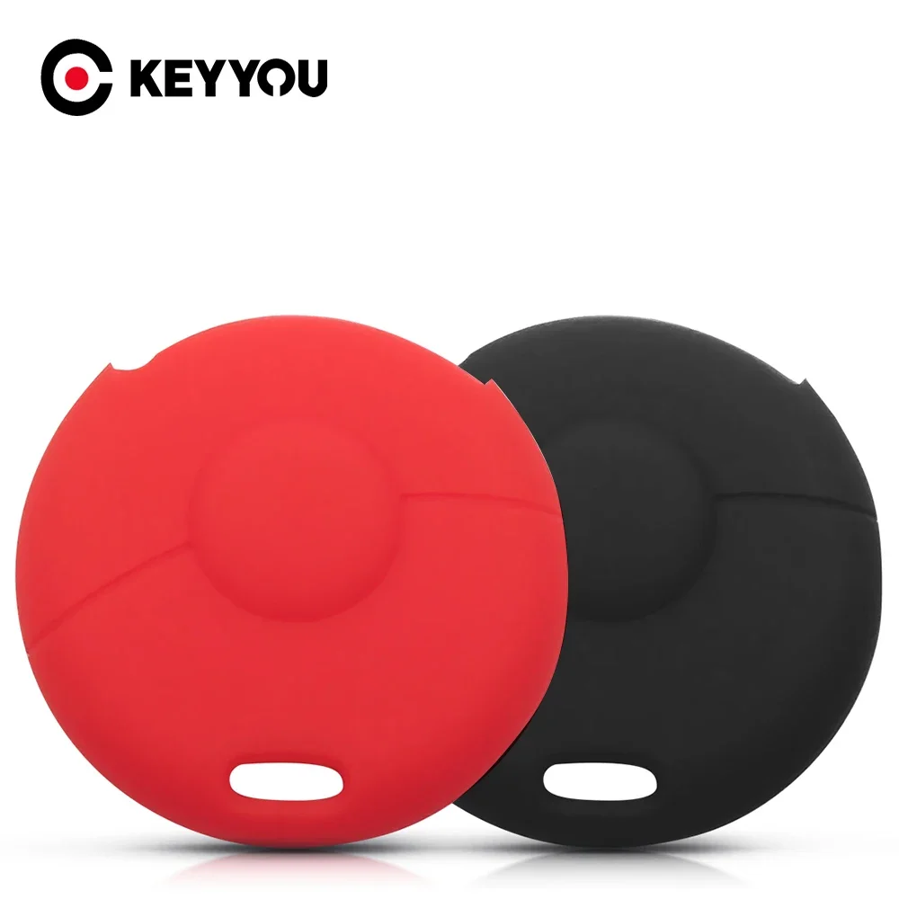 

KEYYOU для Mercedes Benz Smart Fortwo 450 Forfour 1998-2012 Автомобильная фотомагнитола силиконовая резиновая фотообложка 1 кнопки