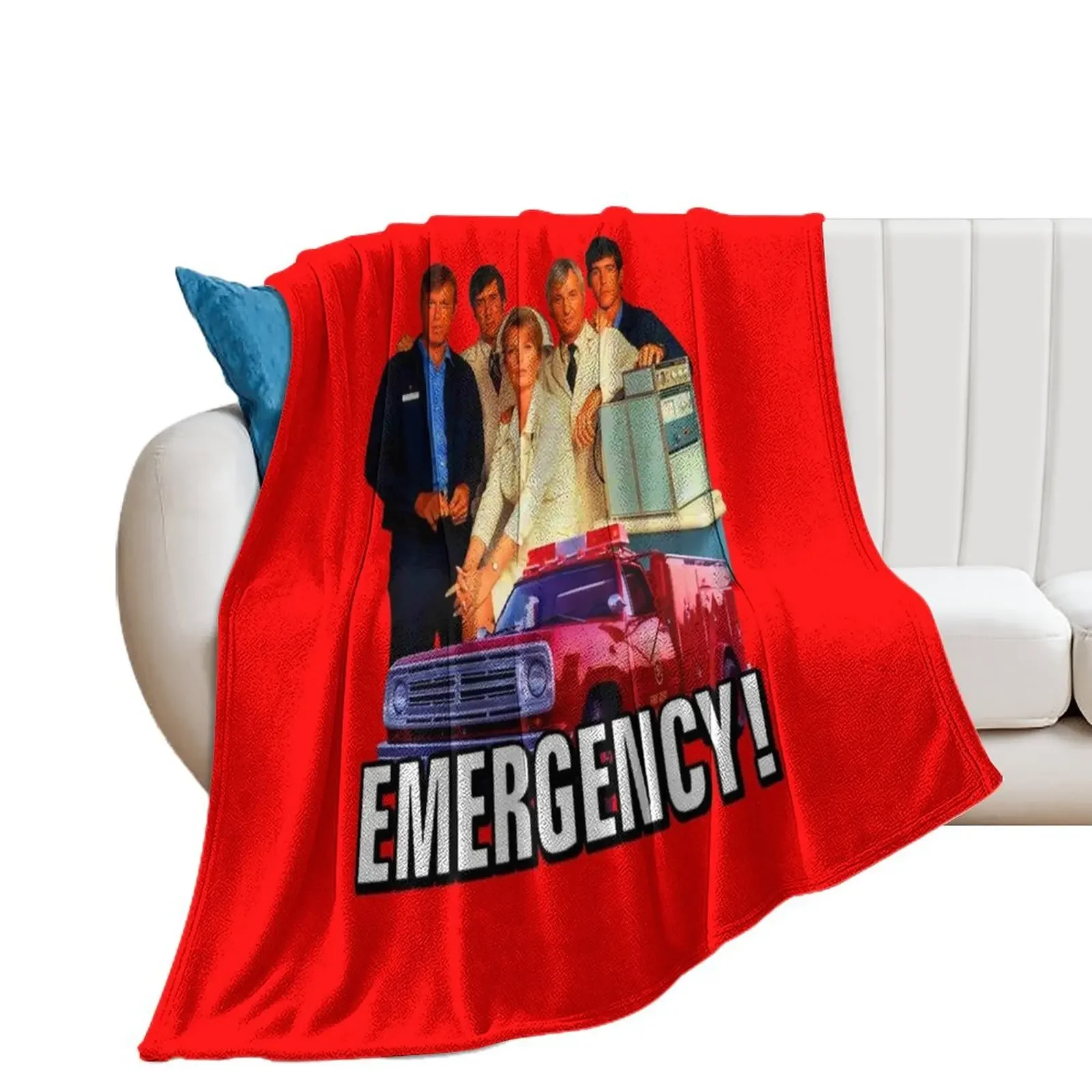 

Retro Vintage 70s EMERGENCY! Cast Tribute Throw Blanket Beautifuls Bed linens Blankets