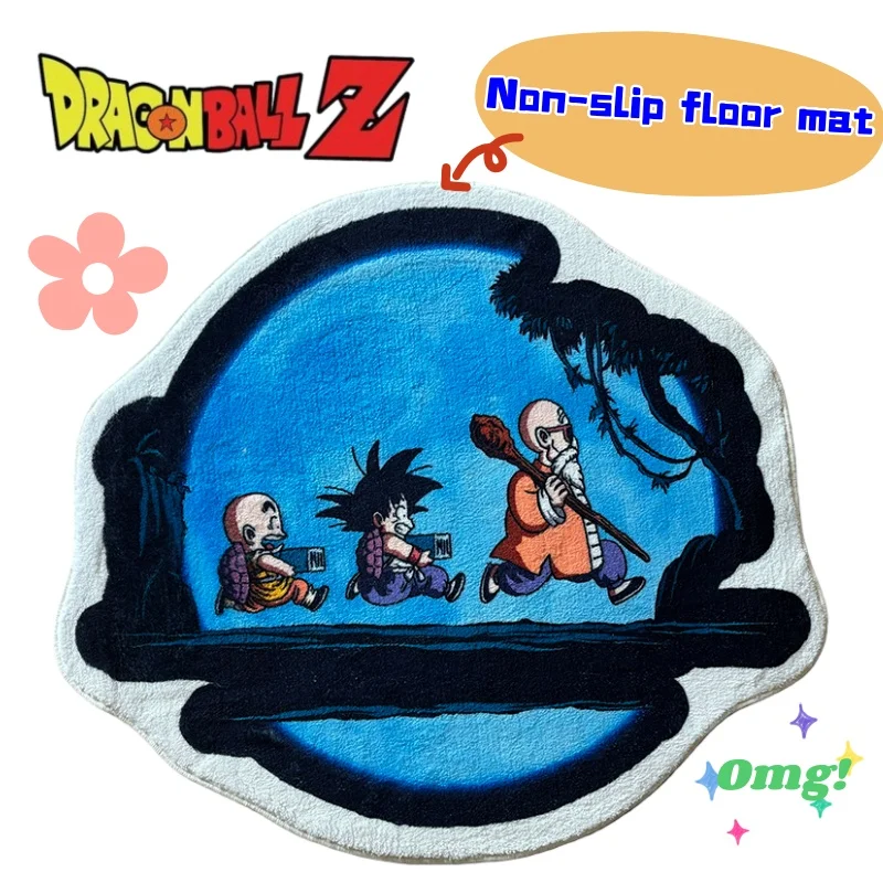 New Dragon Ball Son Goku Creative Personality Irregular Shaped Foot Mat Animation Cartoon Bedroom Cloakroom Desk Non-Slip Mat