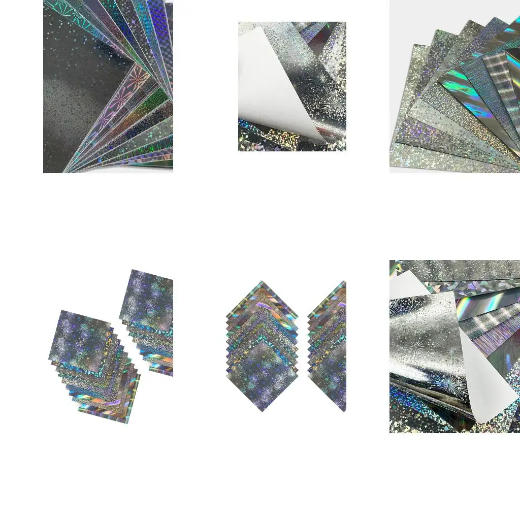  20 Sheets Glittering Paper 10 Color Reflective Plastic Sheet For Card Making Scrapbooking Art Craft Project and Wrapping