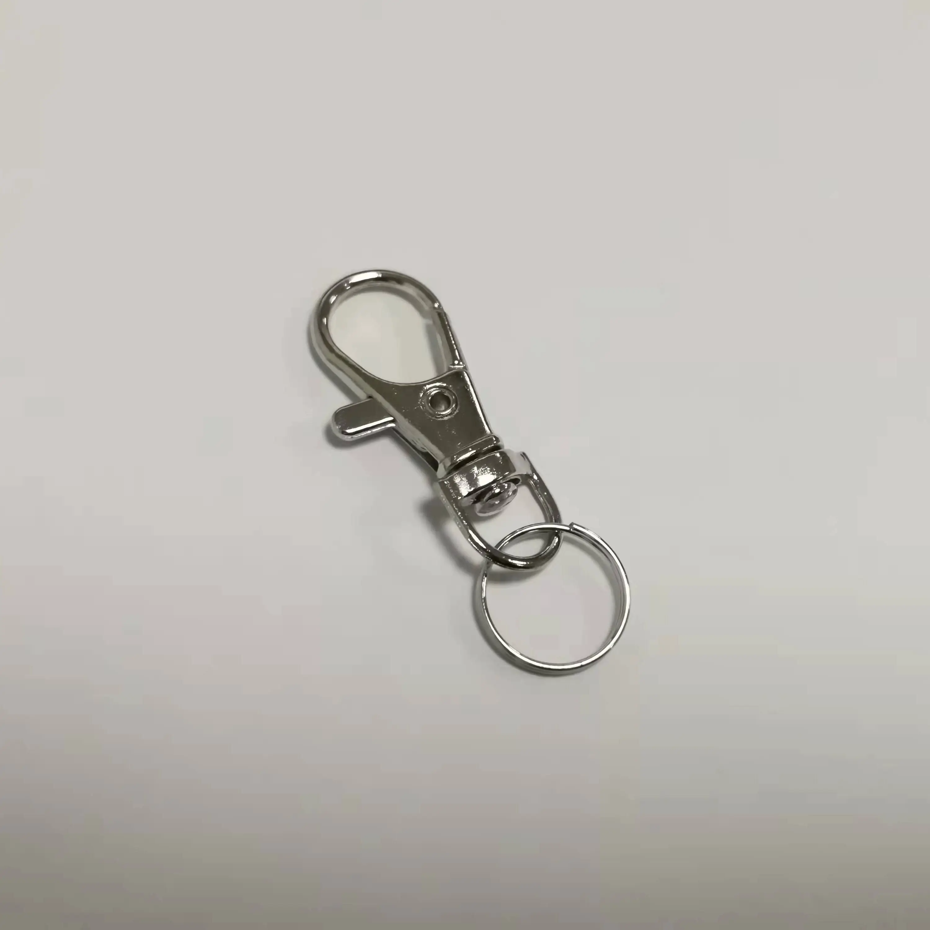 20 stücke Großhandel Silber Farbe Rhodium Hummer Verschluss Clips Schlüssel Haken Keychain Split Key Ring Erkenntnisse Spangen DIY Schlüsselanhänger, Der