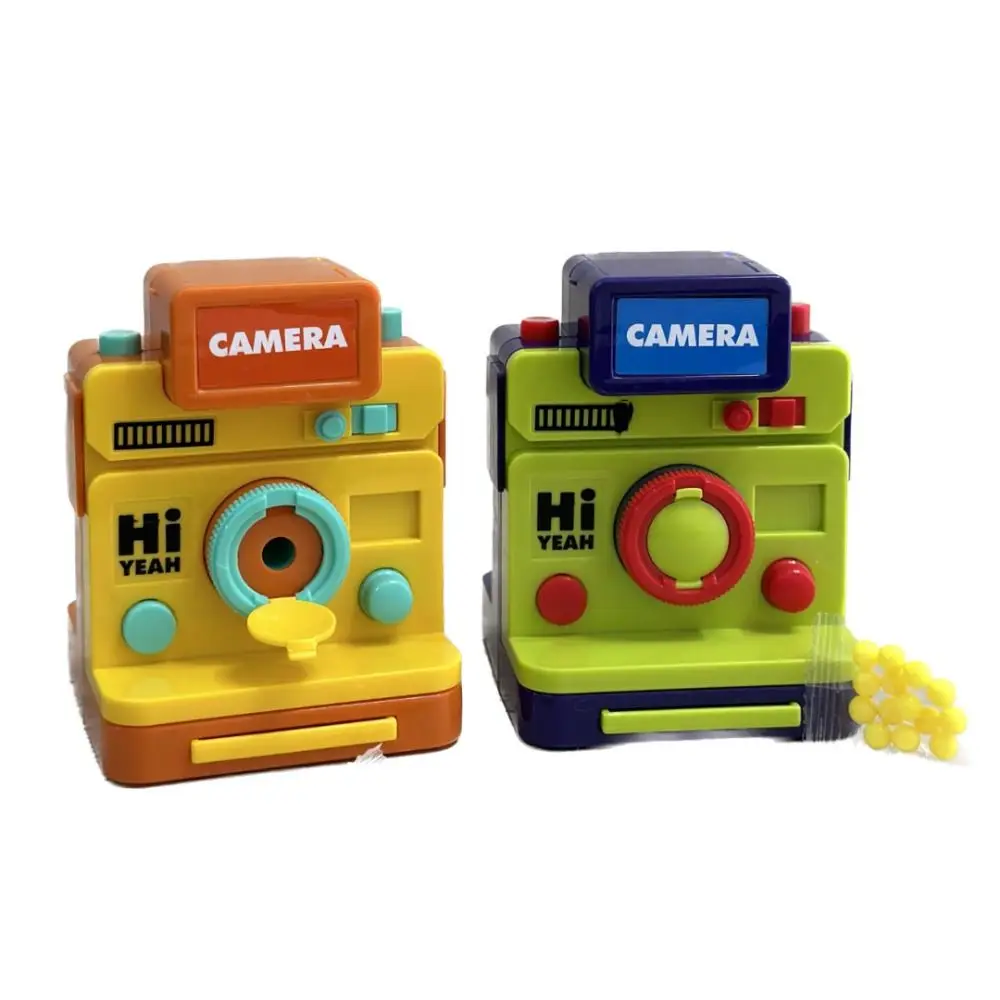 Casa de brincar de plástico câmera quebra-cabeça educação câmera digital analógica diy multiuso modelo de câmera instantânea decoração de festa de aniversário
