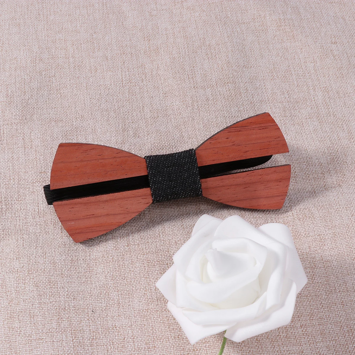 

1pc Men'S Wooden Handmade Adjustable For Wedding Party Banquet Gift Bowtie For Man Men Bow Tie Wedding Wooden Bow Tie