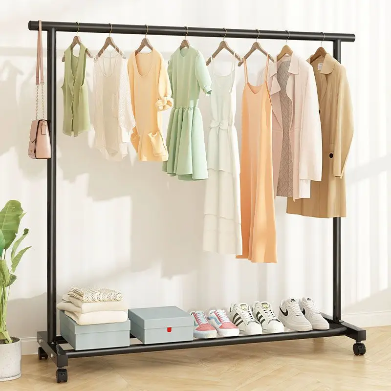 Floor Standing Clothes Rack Indoor Dormitory Bedroom Drying Rack Storage Organizer Coat Rack Stand Clothing Rack Stand
