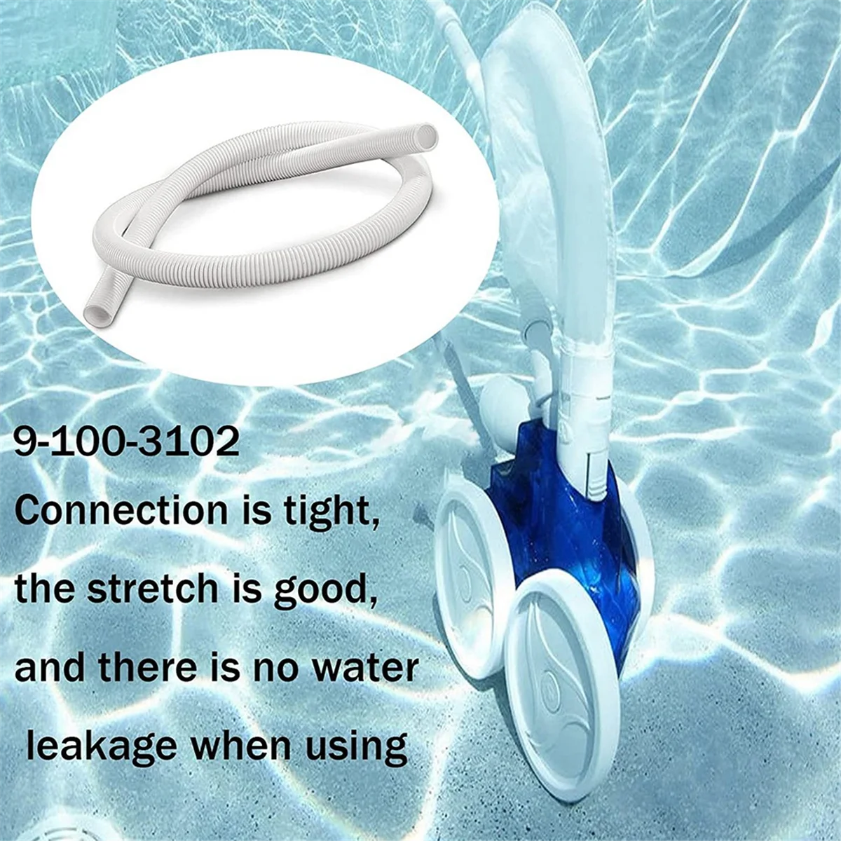 Swimming Pool Cleaning Replacement 6Ft Hose for Polaris 9-100-3102 Seamless Connection for Polaris 360 Cleaner