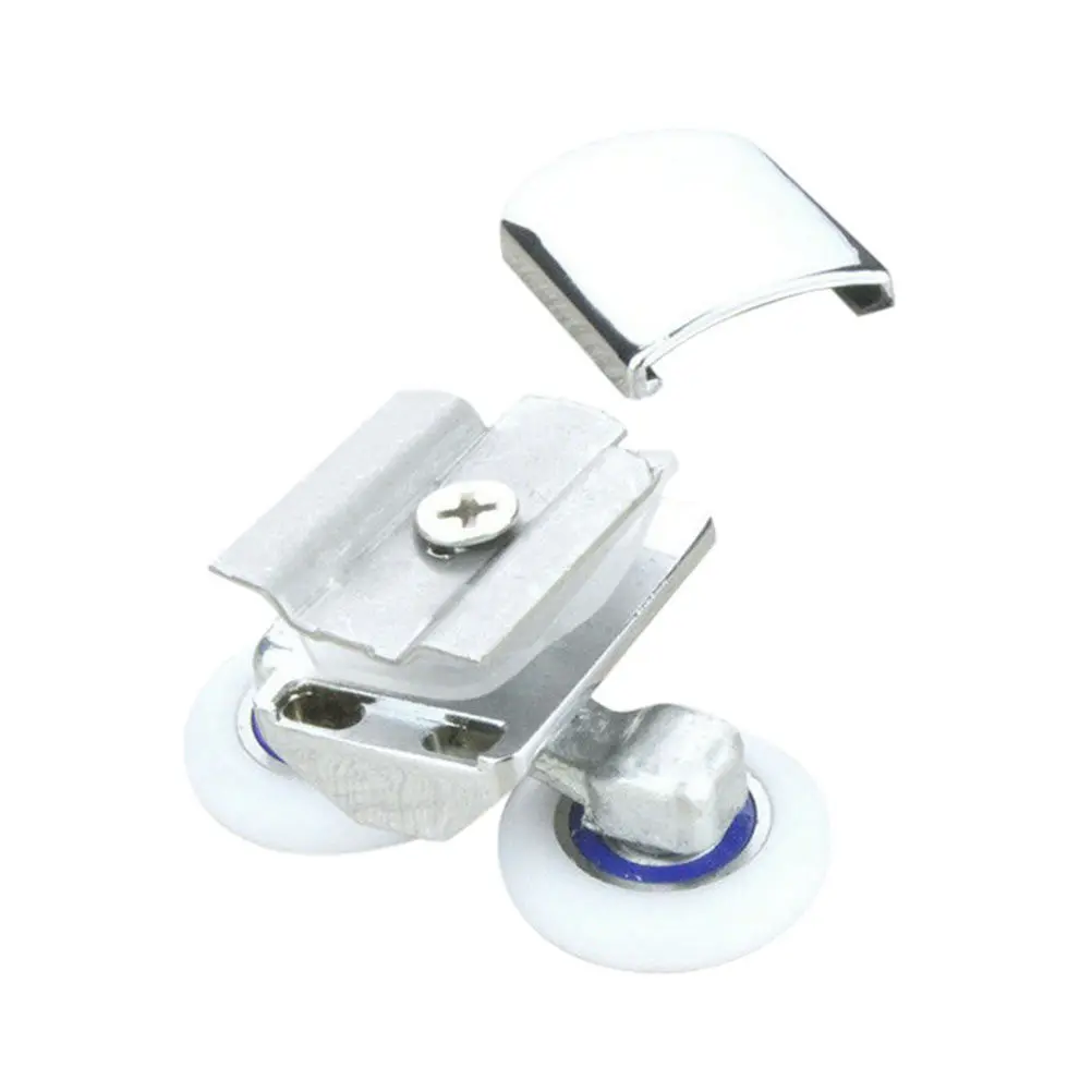 

25Mm Twin Shower Door Rollers Replacement Pair - Bottom Runner Wheel for 12-14Mm Sliding Glass Doors, Smooth Rolling ABS Alloy