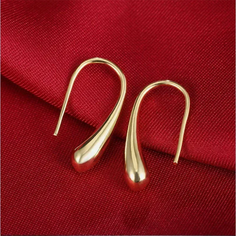 Delysia King   Earrings European and American earrings fashion creative water drop ear hooks