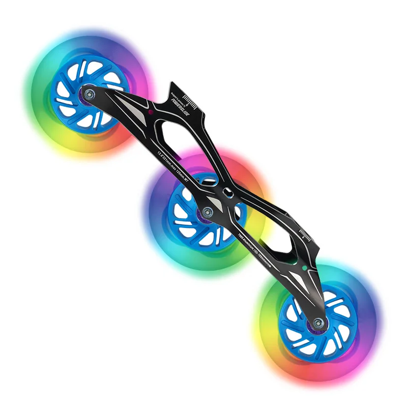 1 زوج سرعة إطار تزلج مع عجلات 3x125 مللي متر حذاء تزلج بعجلات قاعدة 165-195 مللي متر الألومنيوم إطار مسطح 321 مللي متر عجلة هيكل التزلج