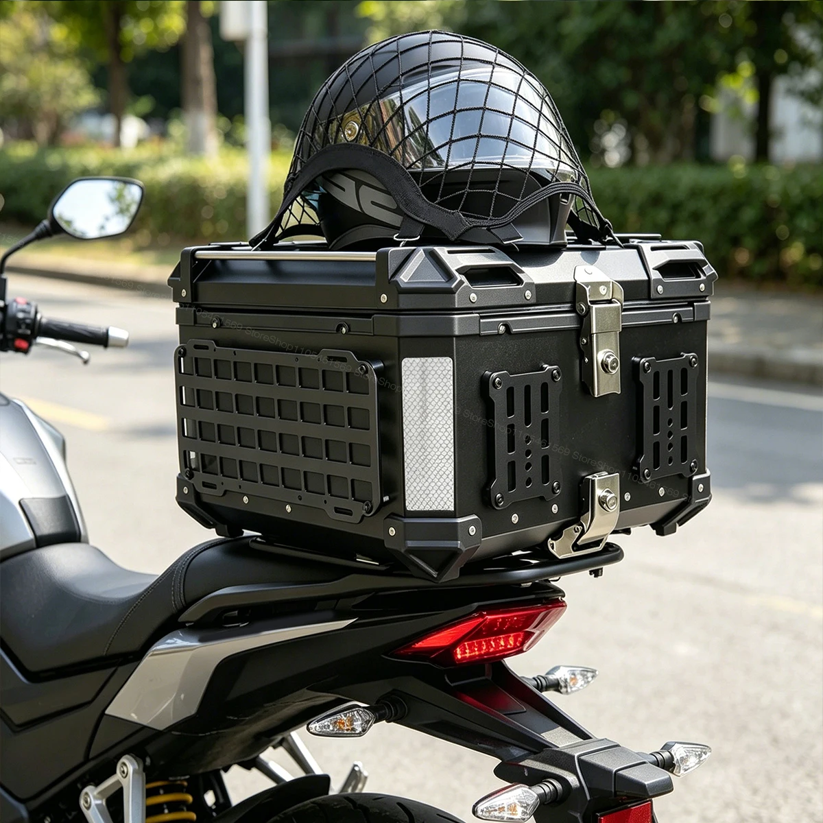 2pcs Motorcycle Trunk Split Molle Panel For Modular Storage Waterproof Aluminum Alloy Tactical Universal Side Box Organizer