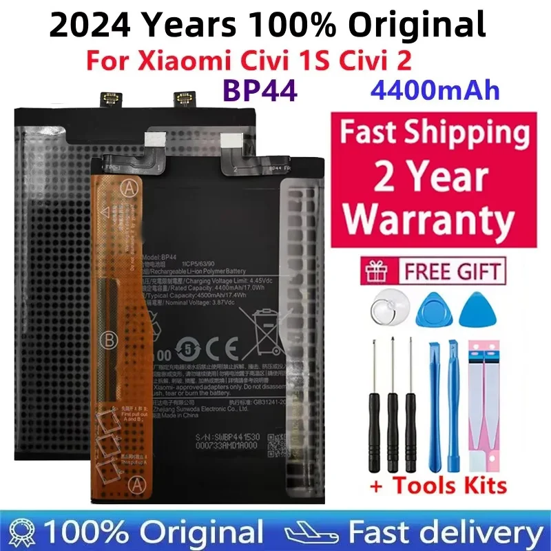 

2024 Years 100% Original New High Quality Battery BP44 For Xiaomi Civi / Civi 1S Replacement Phone Battery Batteries Bateria