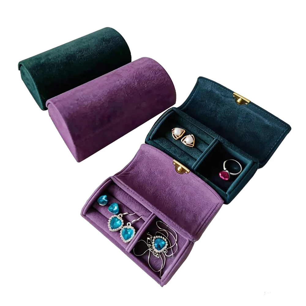 

Изящная мини-шкатулка для колец, упаковка для серег и ожерелий, дорожный органайзер для пусет и подвесок, портативный футляр для хранения бусин и пирсинга, шкатулка для ювелирных украшений
