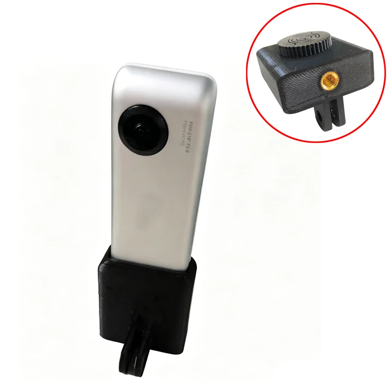 1PCS For Insta360 Nano/NanoS 360° Camera Mounting Bracket 3D Printed Holder with GoPro-style Interface Desktop Shooting Stand