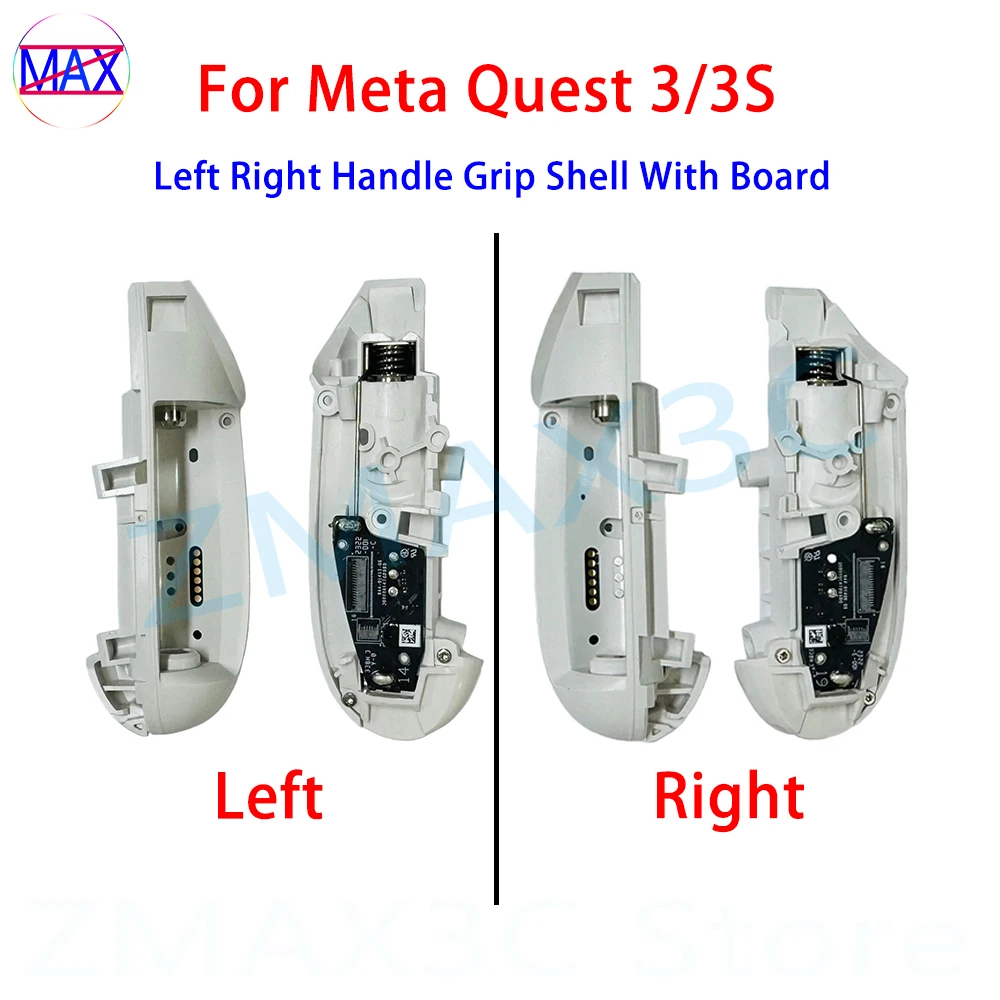 Original Used Left Right Handle Grip Shell With Board For Meta Quest 3 VR Headset Controller Battery Holder For Oculus Quest 3S