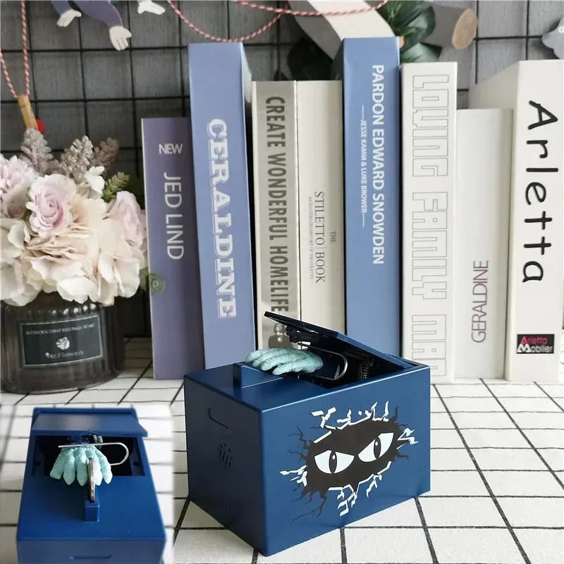 Cool Ghost Hand ATM Safe Piggy Deposit Bank Code Bank Household Ornaments Banknote Box Cash Coins Saving Storage Halloween Gift
