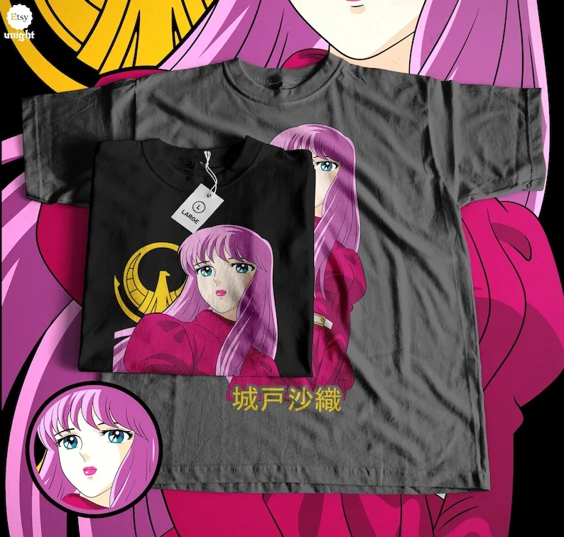 Divine Protector Heroine Unisex T-shirt - Japanese Anime Apparel, Vintage Mythology Era, Shoujo Power, Fearless Spirit, Anime En