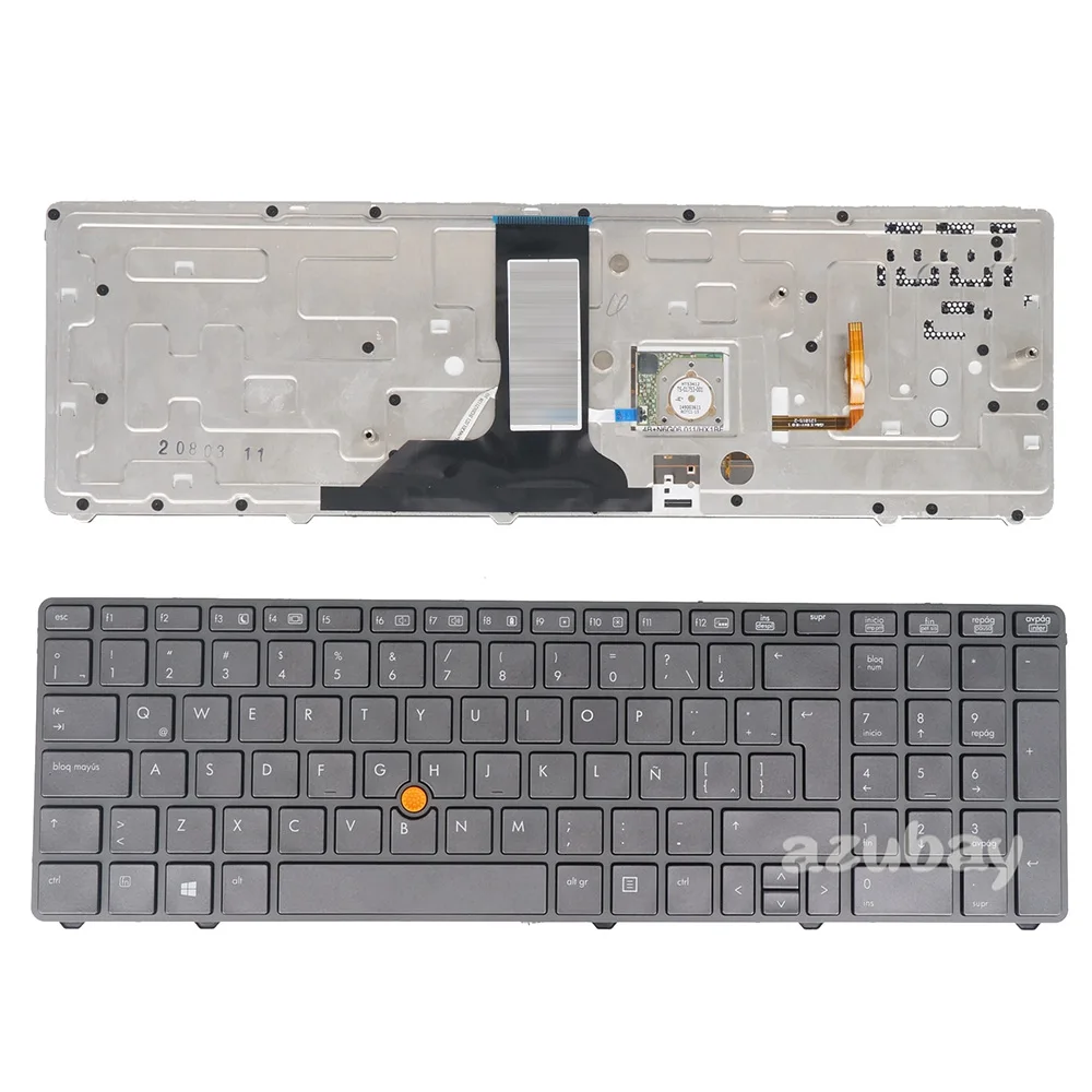 LA hiszpański arabski francuski podświetlany Laptop klawiatura do HP Elitebook 8760w 8770w 701455- 701978- 652554- 638515- 688738- 684393-161 — 2