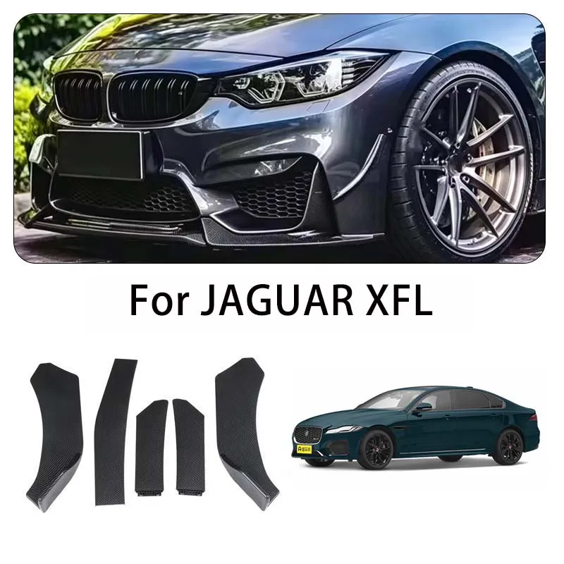 For JAGUAR XFL body kits 5-Segment Adjustable Front Bumper Lip Splitter Body Kit