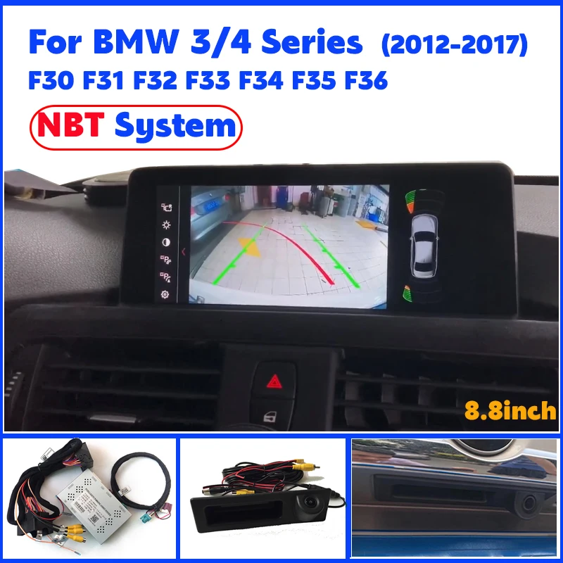 

Front Rear Camera interface Adapter For BMW 3 Series 4 Series F30 F31 F32 F33 F34 F35 F36 NBT System HD Rear View Reverse Camera