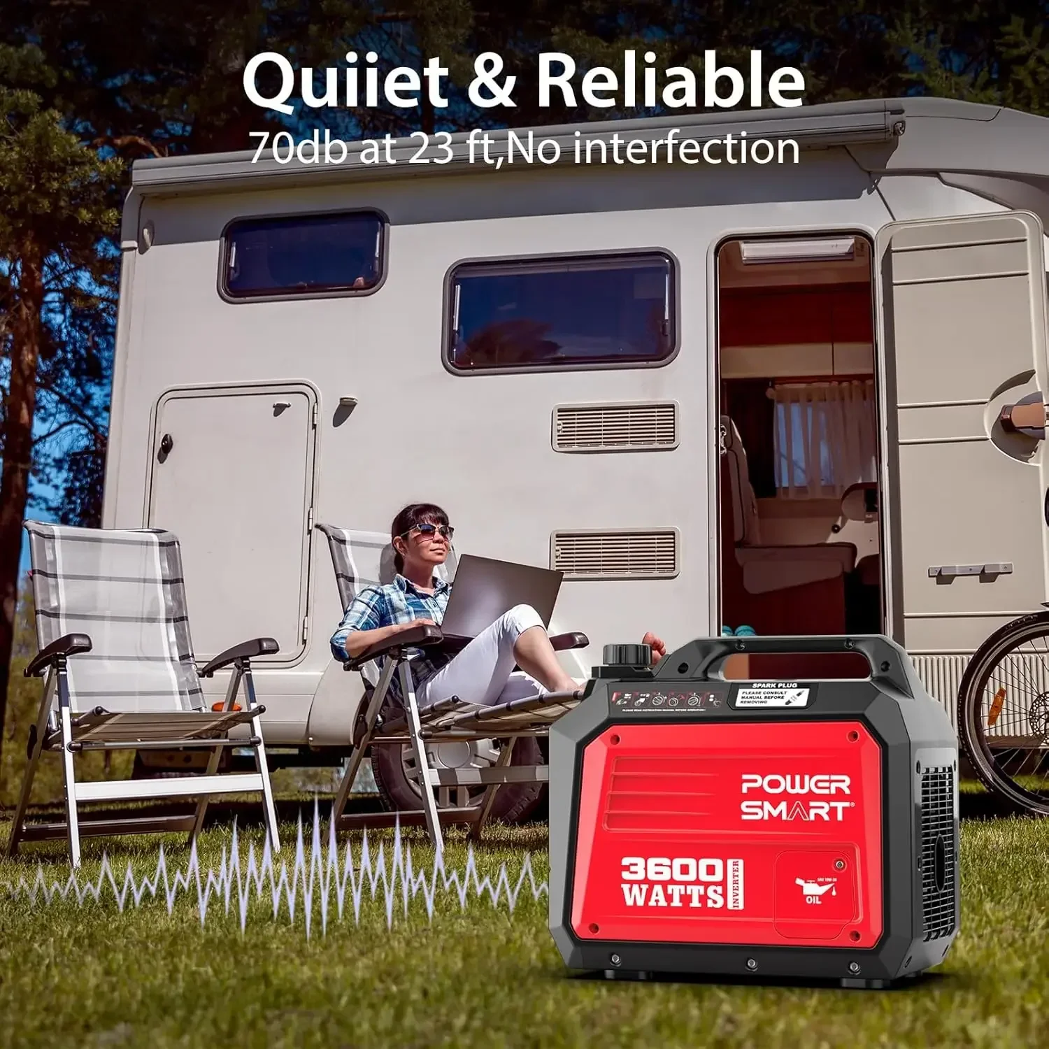 XMSJ 3600W مولد عاكس محمول فائق الهدوء للاستخدام المنزلي RV جاهز يعمل بالغاز