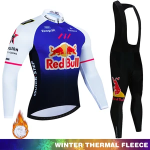 Red Bull Winter Thermal Velo Radsporthemd Mann Set Sportkleidung Fahrrad Fahrrad Triathlon Retro Männer 6 Hauptverkäufe Sweatshirt Red Bull - №5
