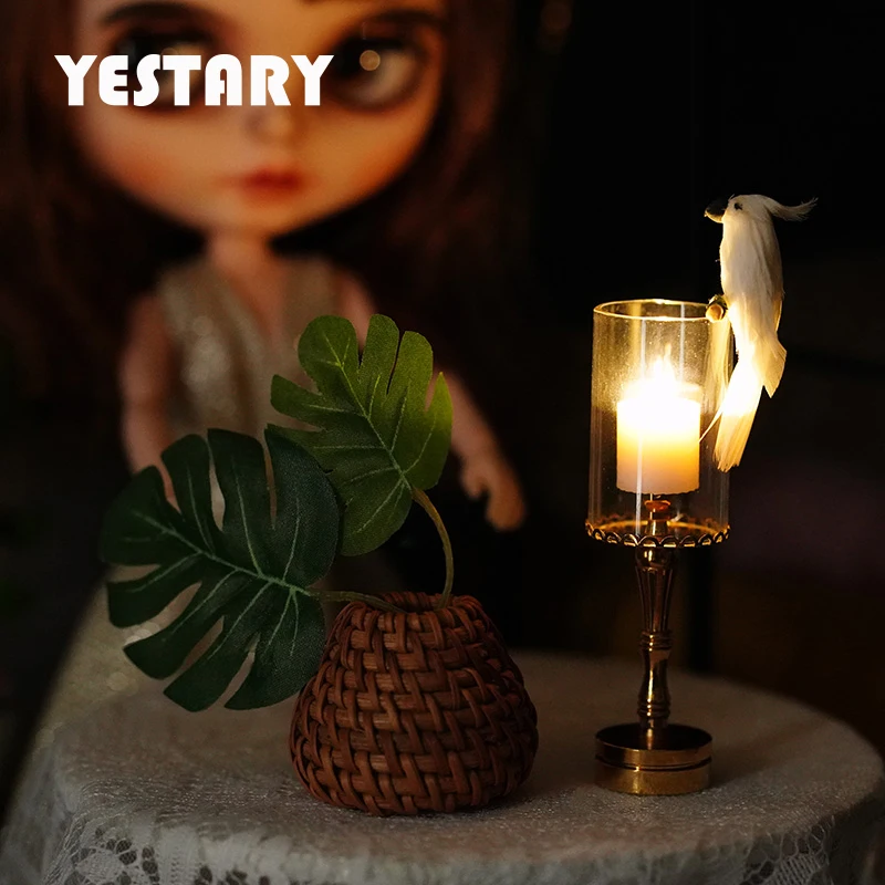 

YESTARY OB11 1/6 Bjd Doll Furniture Toys Retro Table Lamp Doll Accessories Toy Fashion Vintage Table Lamp Dollhouse Furniture