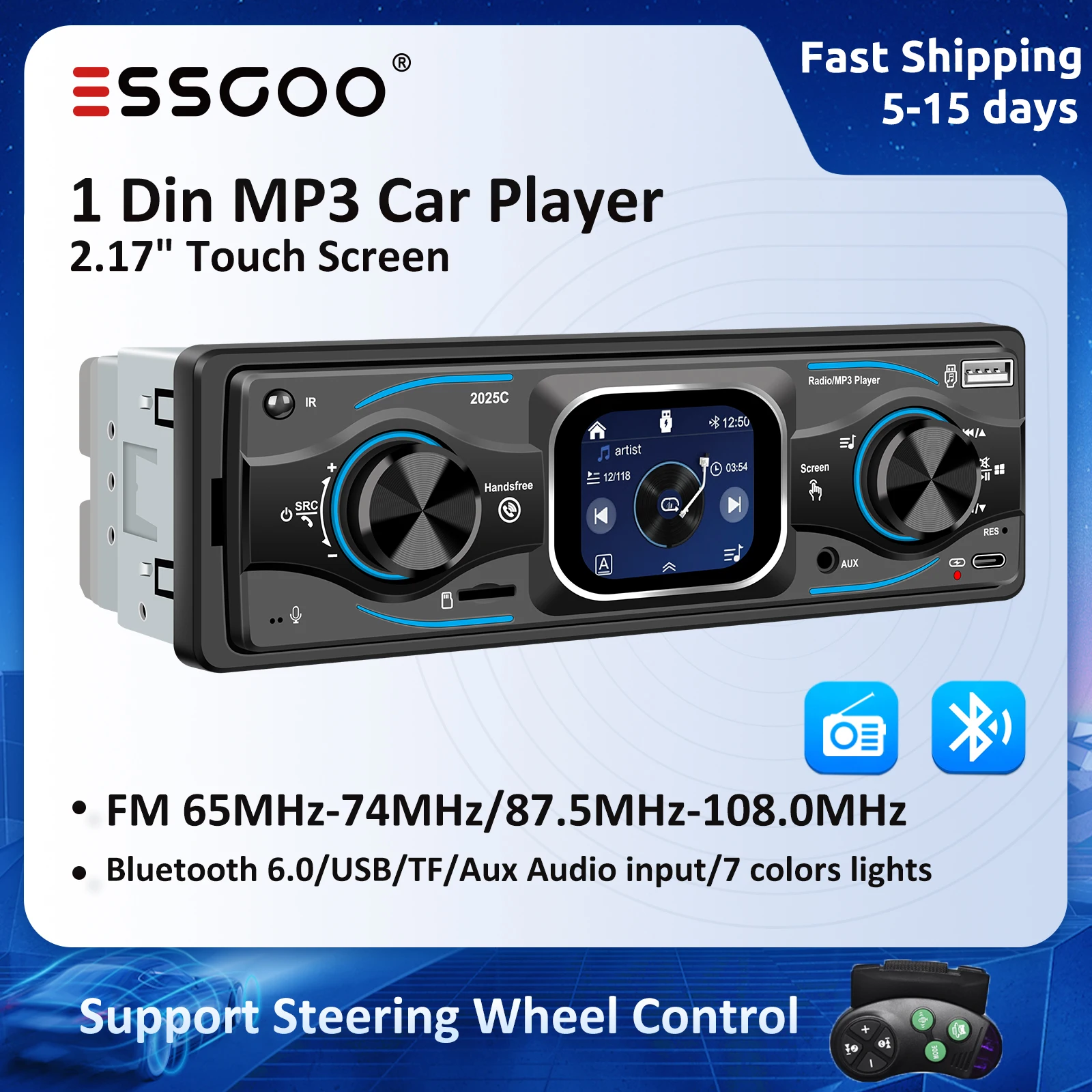 ESSGOO 1-Π΄ΡΠΉΠΌΠΎΠ²ΡΠΉ Π°Π²ΡΠΎΠΌΠΎΠ±ΠΈΠ»ΡΠ½ΡΠΉ ΡΠ°Π΄ΠΈΠΎΠΏΡΠΈΠ΅ΠΌΠ½ΠΈΠΊ, ΡΡΠ΅ΡΠ΅ΠΎΠΏΠ»Π΅Π΅Ρ, 2,17 Π΄ΡΠΉΠΌΠ°, ΡΠ΅Π½ΡΠΎΡΠ½ΡΠΉ ΡΠΊΡΠ°Π½, Bluetooth6.0, Π°Π²ΡΠΎΠΌΠΎΠ±ΠΈΠ»ΡΠ½ΡΠΉ MP3-ΠΏΠ»Π΅Π΅Ρ, FM-ΡΠ°Π΄ΠΈΠΎ, ΡΡΠ΅ΡΠ΅ΠΎ Π°ΡΠ΄ΠΈΠΎ, ΠΌΡΠ·ΡΠΊΠ°, Π²Ρ
ΠΎΠ΄ USB/SD AUX ESSGOO 1-Π΄ΡΠΉΠΌΠΎΠ²ΡΠΉ Π°Π²ΡΠΎΠΌΠΎΠ±ΠΈΠ»ΡΠ½ΡΠΉ ΡΠ°Π΄ΠΈΠΎΠΏΡΠΈΠ΅ΠΌΠ½ΠΈΠΊ, ΡΡΠ΅ΡΠ΅ΠΎΠΏΠ»Π΅Π΅Ρ, 2,17 Π΄ΡΠΉΠΌΠ°, ΡΠ΅Π½ΡΠΎΡΠ½ΡΠΉ ΡΠΊΡΠ°Π½, Bluetooth6.0, Π°Π²ΡΠΎΠΌΠΎΠ±ΠΈΠ»ΡΠ½ΡΠΉ MP3-ΠΏΠ»Π΅Π΅Ρ, FM-ΡΠ°Π΄ΠΈΠΎ, ΡΡΠ΅ΡΠ΅ΠΎ Π°ΡΠ΄ΠΈΠΎ, ΠΌΡΠ·ΡΠΊΠ°, Π²Ρ
ΠΎΠ΄ USB/SD AUX