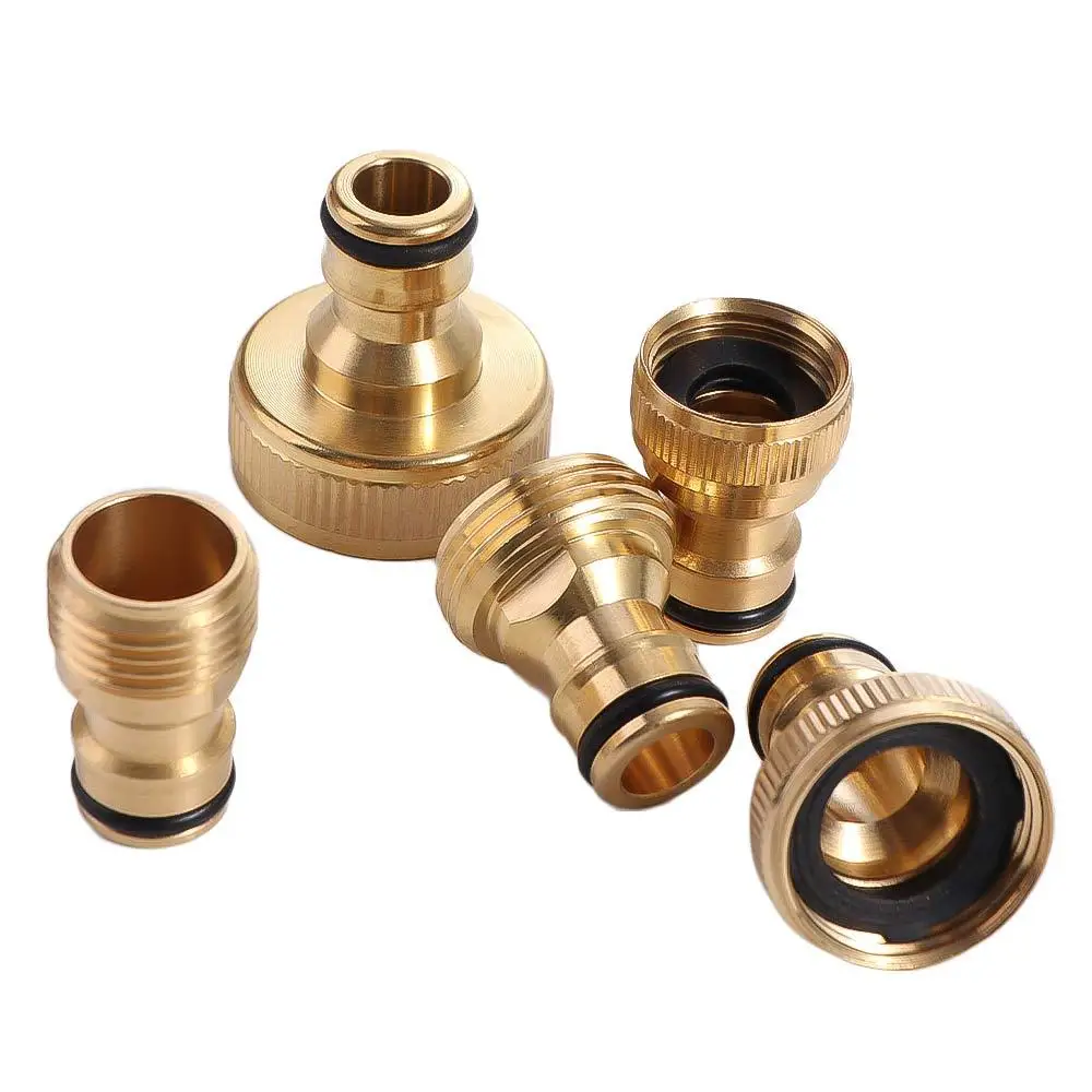 1/2 3/4 1 Inch Irrigation Garden Tool Brass Faucet Thread Quick Connector Nozzle Adapter Hose Fitting Water  Joints