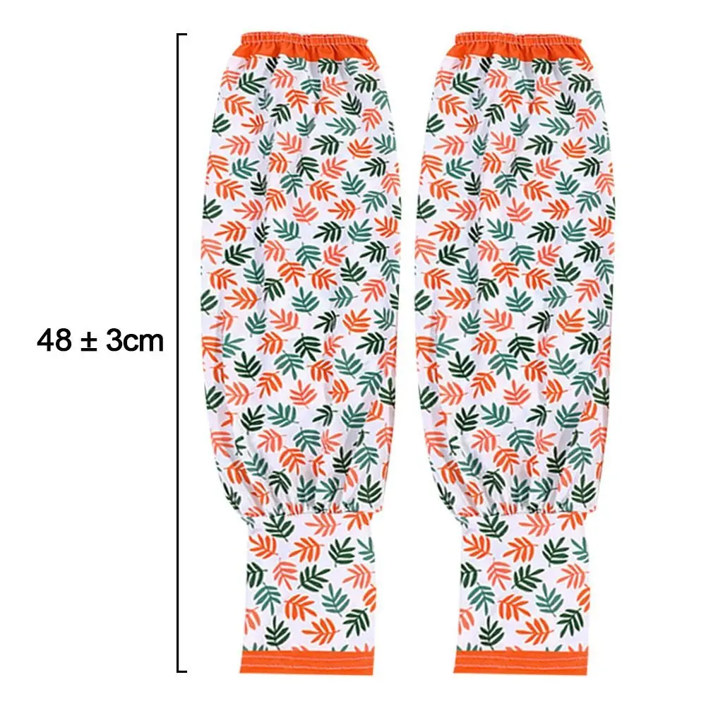 Female Summer Fashion Printed Ice Silk Sun Protection Sleeves Cute Anti-sunburn Breathable Women\'s Arm Sleeves Mittens