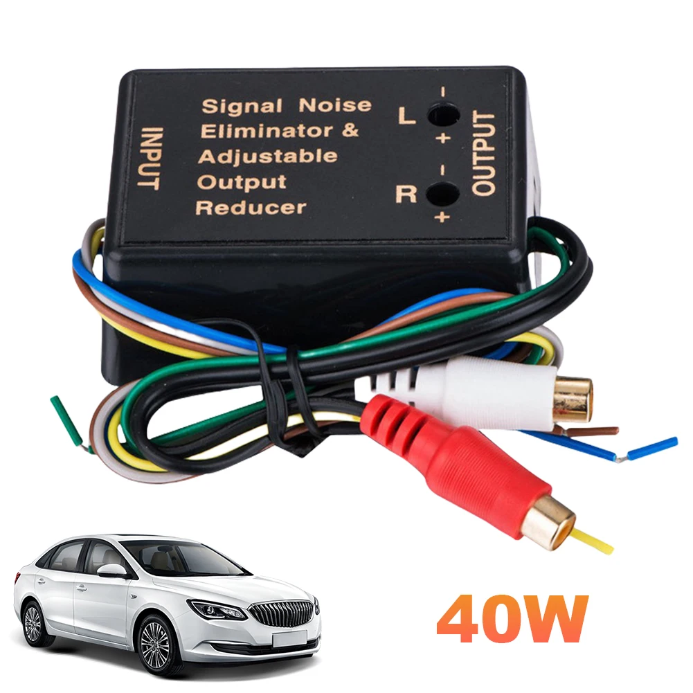 Low Level Converter Adapter 12-24V Car Audio RCA Converter 40W High Level To Low Level Converter Car Speaker Converter
