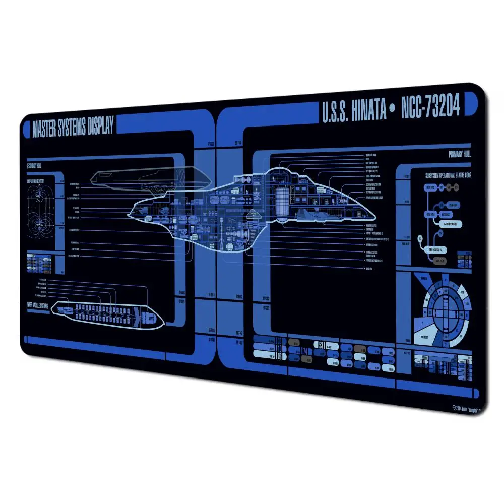 المركبة الفضائية مخطط الوسادة وسادة مكتب لوحة الماوس ألعاب الكمبيوتر خزانة ستار تريك لعبة مكتب الملحقات لوحة المفاتيح أنيمي تمديد كبير
