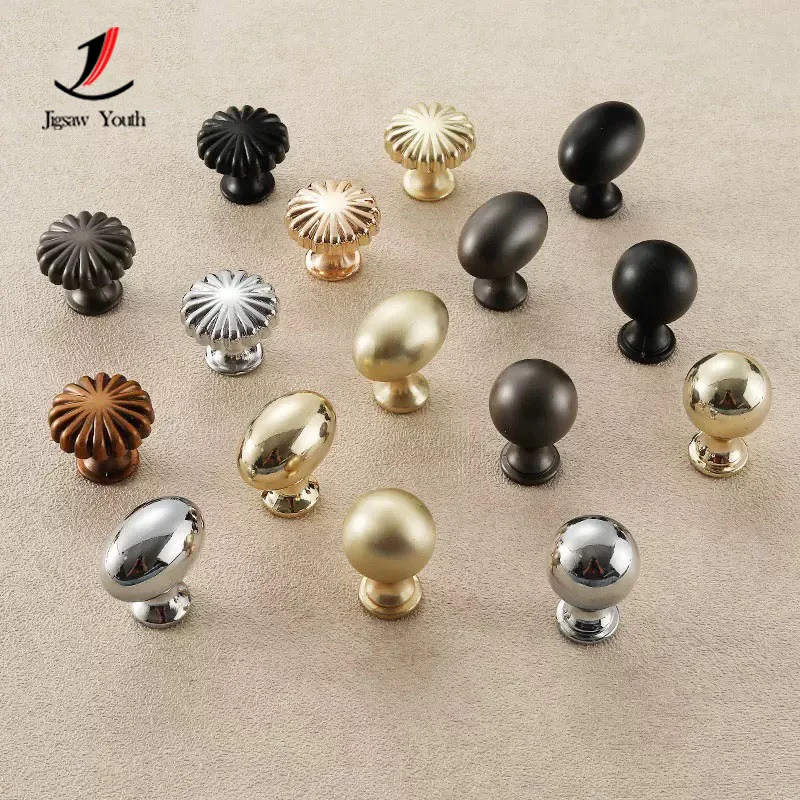 25mm-34mm nuevo mango dorado moderno perillas de cajón de gabinete de aleación de aluminio puerta de armario perillas de manija de muebles negras