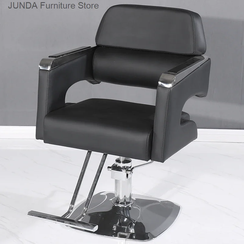 Personalized Balck Barber Chair Luxury Rotate Chair Women Designed Barber Chair Tattoo Silla De Barbero Commercial Furniture