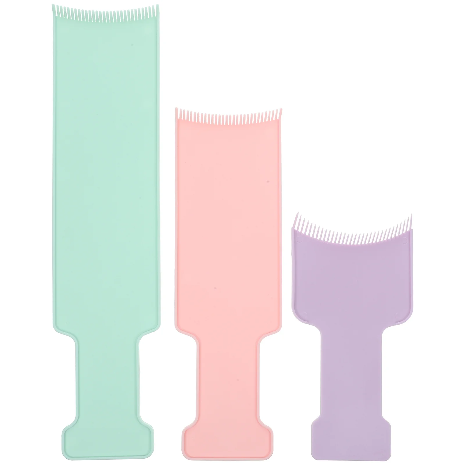 

3pcs Highlighting Board Hair Dye Paddle Reusable Color Separation Tool For Diy Salon Hair Coloring Dyeing Supply Set