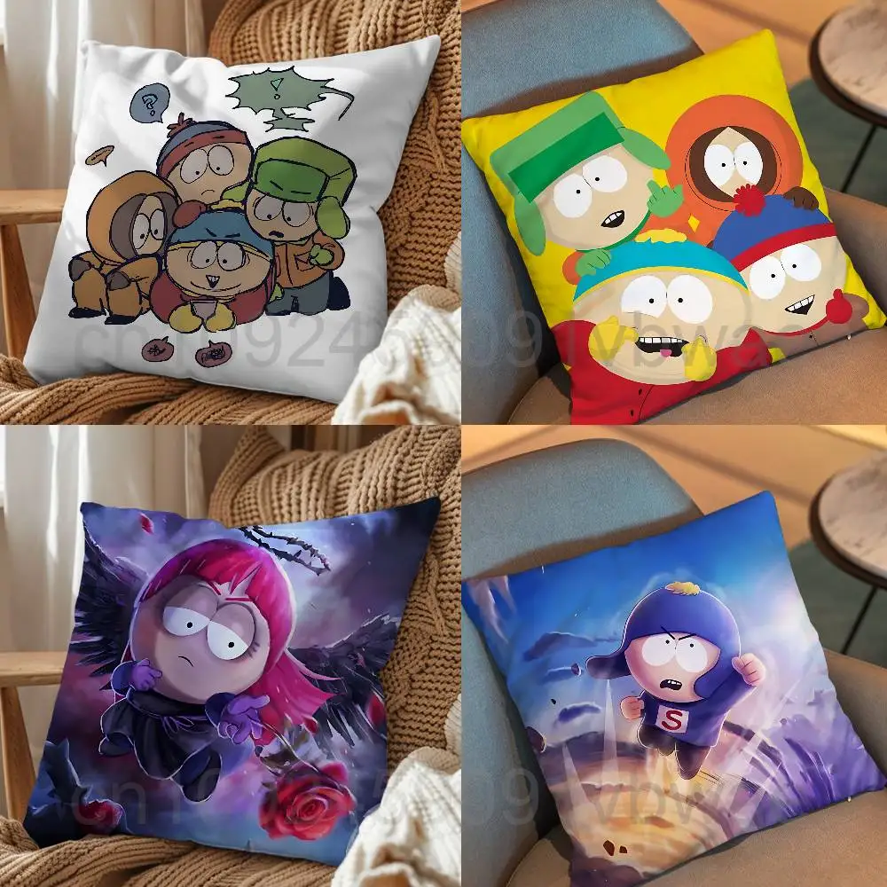 Villainous characters South Park day gift Pillow Case Living Room Sofa Cushion Cover Suitable For Home Bedroom Room custom