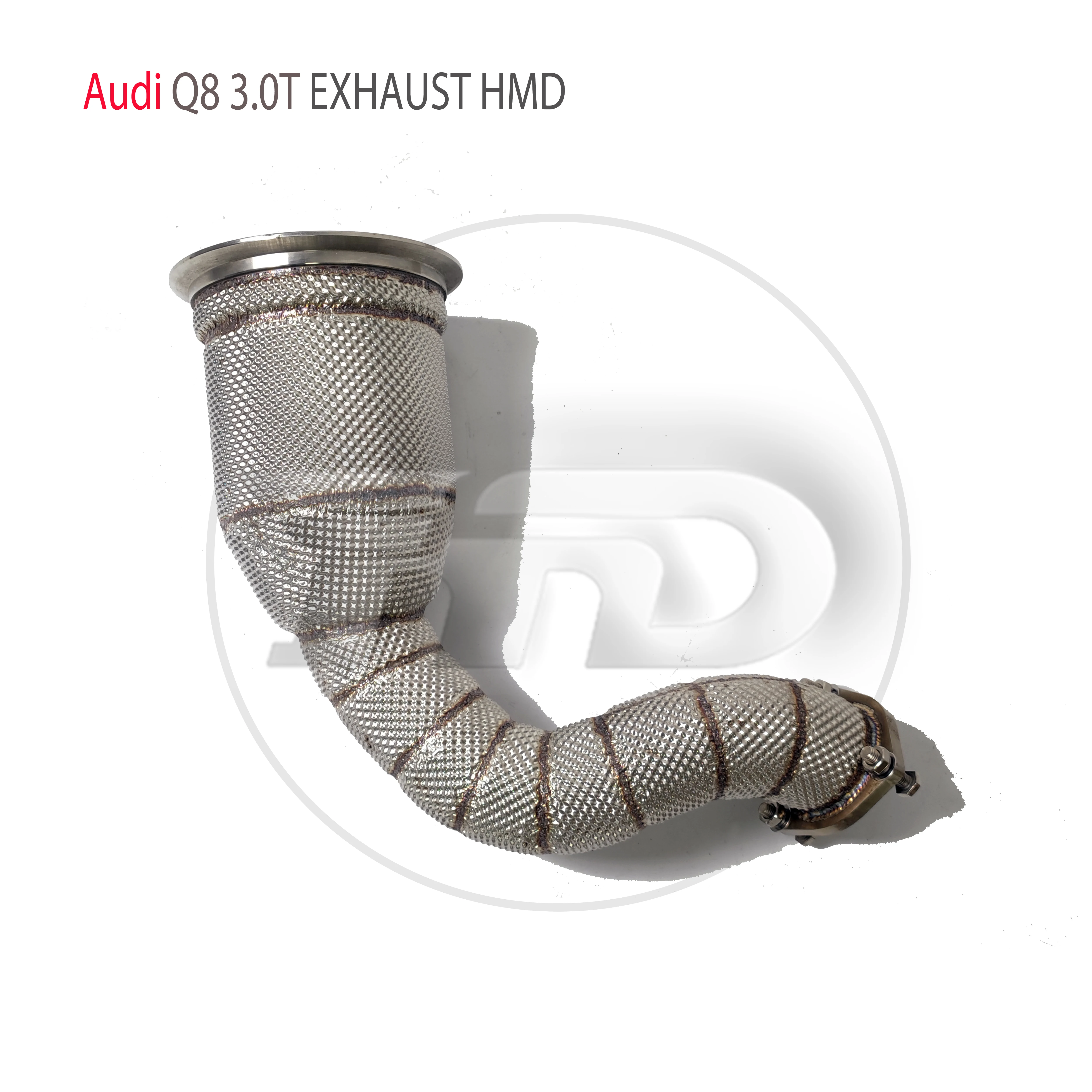 HMD Exhaust Manifold High Flow Downpipe for Audi Q8 3.0T Car Accessories With Catalytic Header Without Cat  Catless Pipe