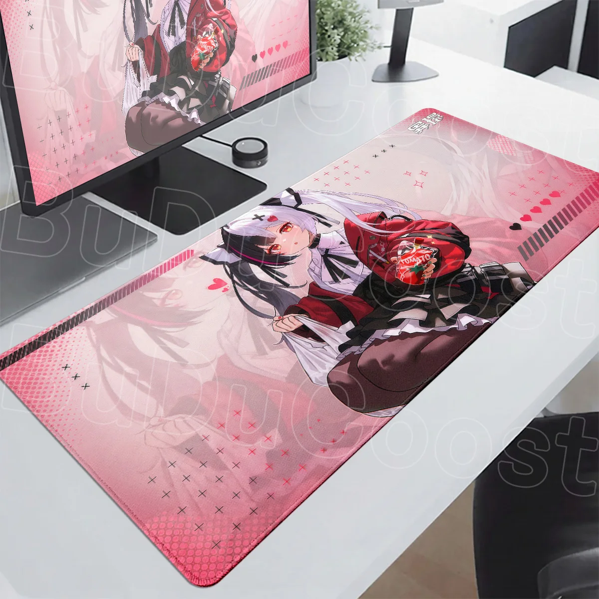 Kawaii Pink Lacrimosa Gamer Keyboard Pad Home Pc Desktop Decoration Rugs Neverness to Everness Anime Girl Mouse Mat For LOL CSGO